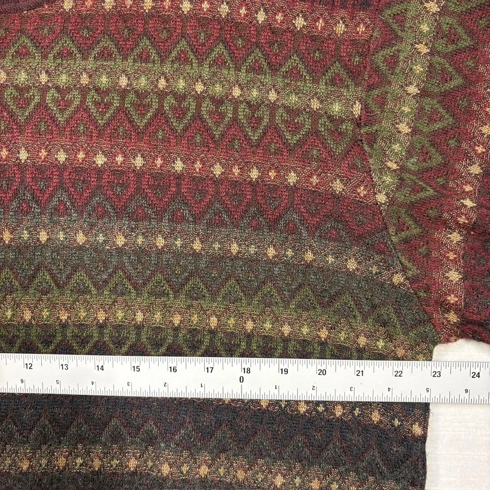 Northern Isles Sweater Men L Geometric Nordic Heart Pattern